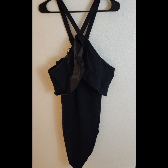 ADELYN RAE Black Cold Shoulder Sheath Asymmetrical Dress NEW - Picture 3 of 10